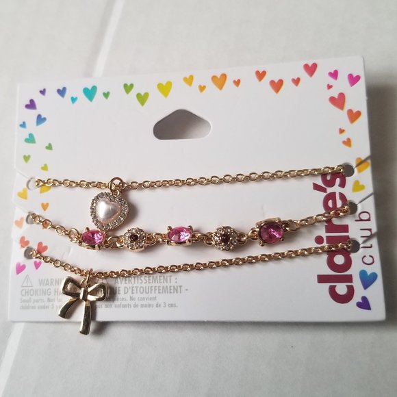Gold Bracelets with Charms Trio - Picture 1 of 5